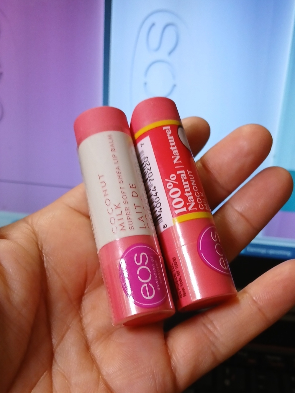 2 eos Coconut Milk Lip Balm Duo in Pink